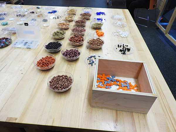 An array of beads.