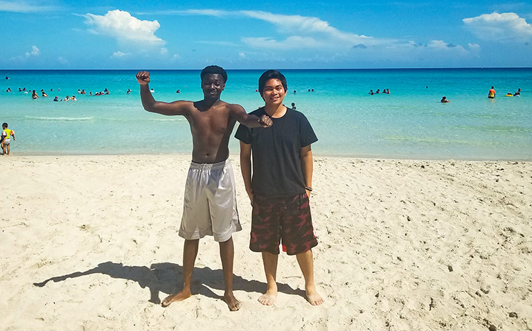 Yaw Mensah at the Beach
