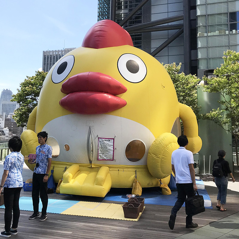 Chicken float at Japanese festival