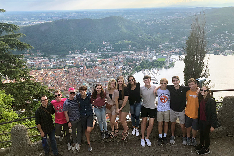 Study Abroad group in Milan, Italy. 2019