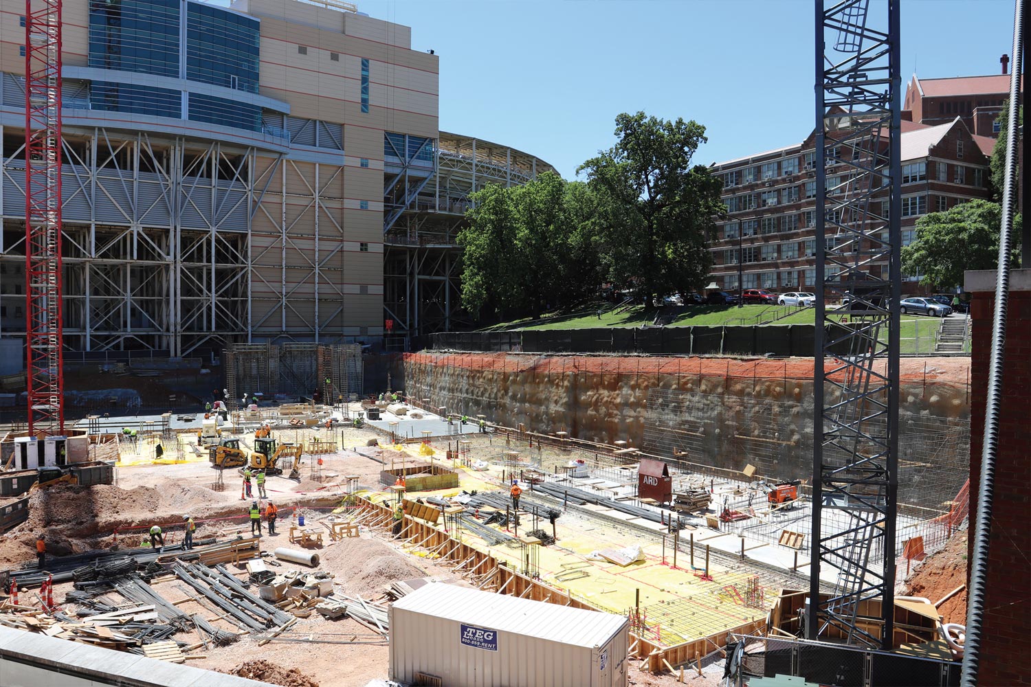The groundwork was done and the new building’s foundation began to take shape by May 2019.