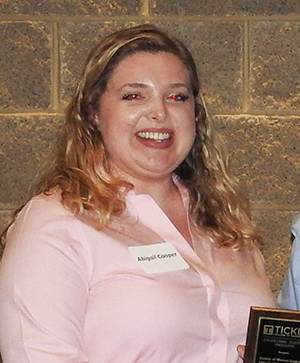 Abigail Cooper received the Program of the Year Award on behalf of the Society of Women Engineers.