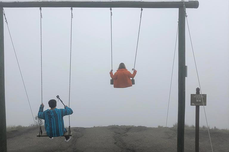 Swing Overlooking Cliff in Ecuador