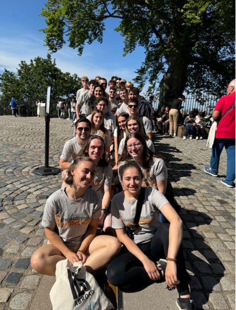 Holly Green and classmates in Europe