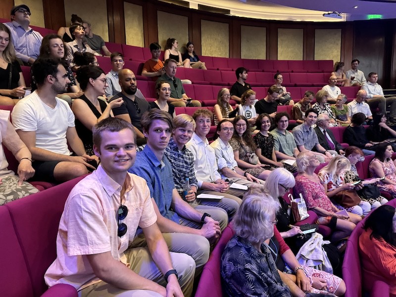 Jackson Moore and his friends at an event in London, England