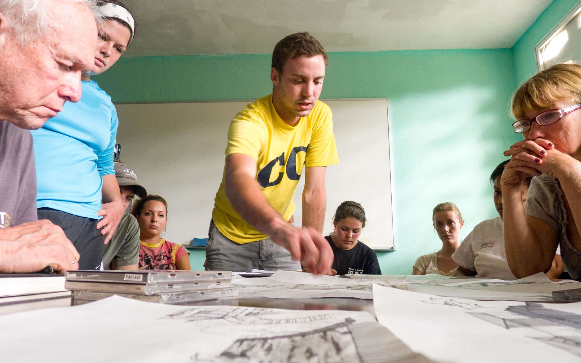 Students work on project during study abroad trip in Haiti