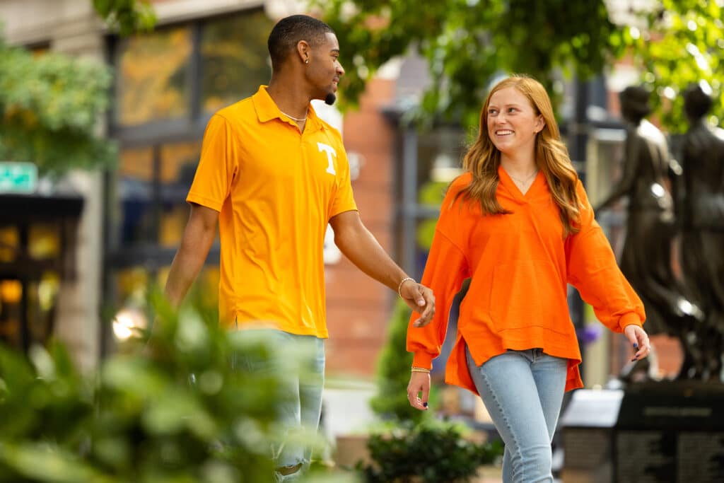 Students walking through Downtown Knoxville