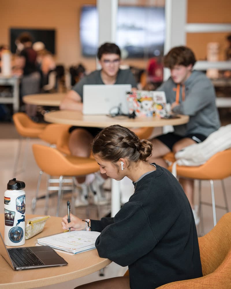 Students studying at Zeanah