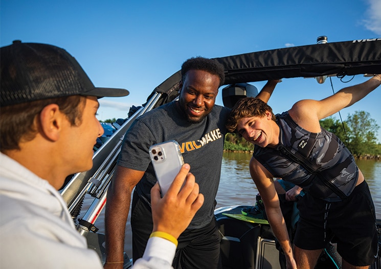 Volwake, the University of Tennessee Wakeboard Team, on the Tennessee River for their last practice of the Spring semester on May 06, 2021. Photo by Steven Bridges/University of Tennessee