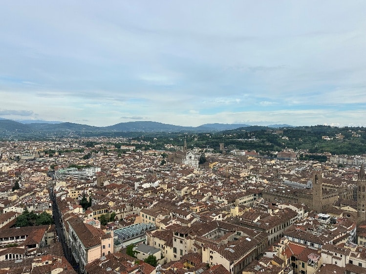 view of Florence or Rome in Italy