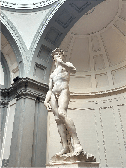 The David statue in Italy