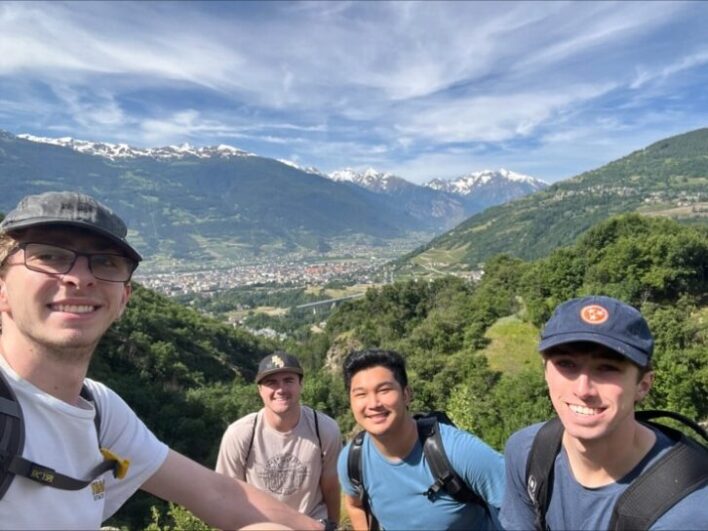 Will Locke and his friends hiking in Milan
