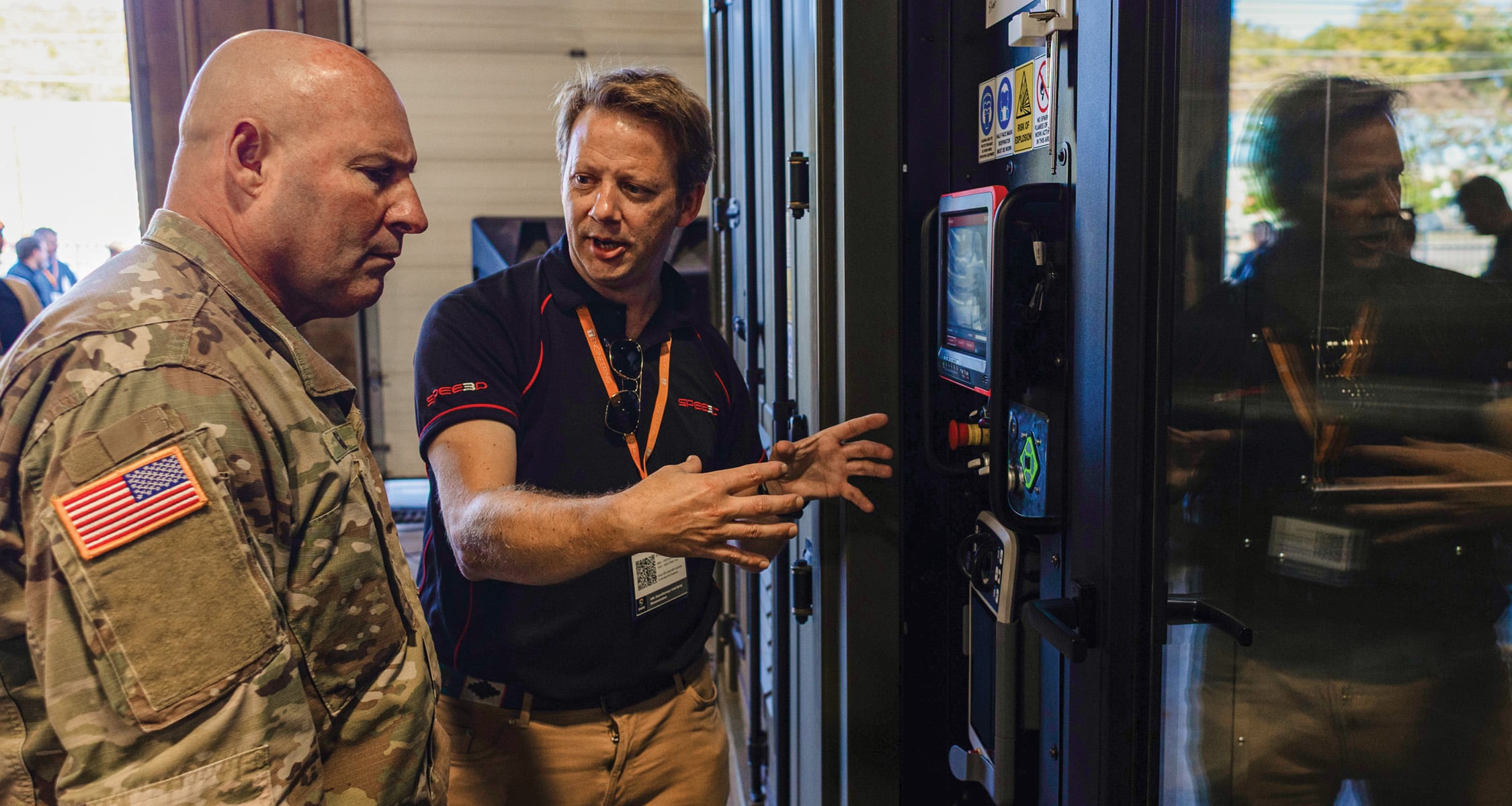 Demonstration of the SPEE3D machine on site at National Guard base