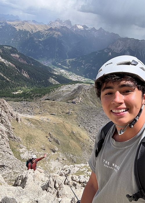 Gabriel Rodriguez Hiking in the Dolomites