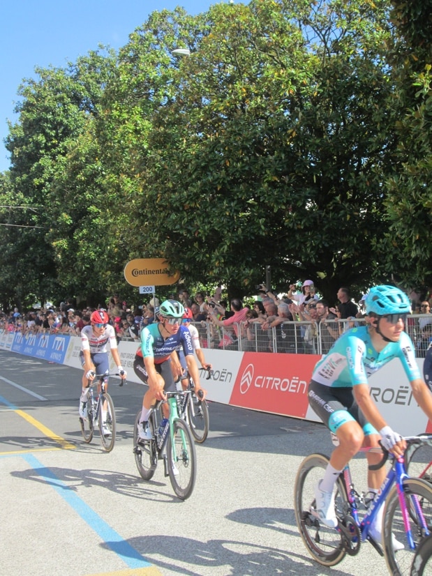 Bikers racing in the Giro d'Italia, one of three cycling Grand Tours
