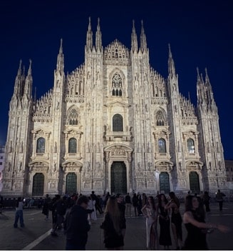 The Milan Cathedral at night