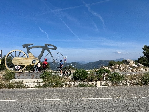 Giant bicycle sculpture in Italy